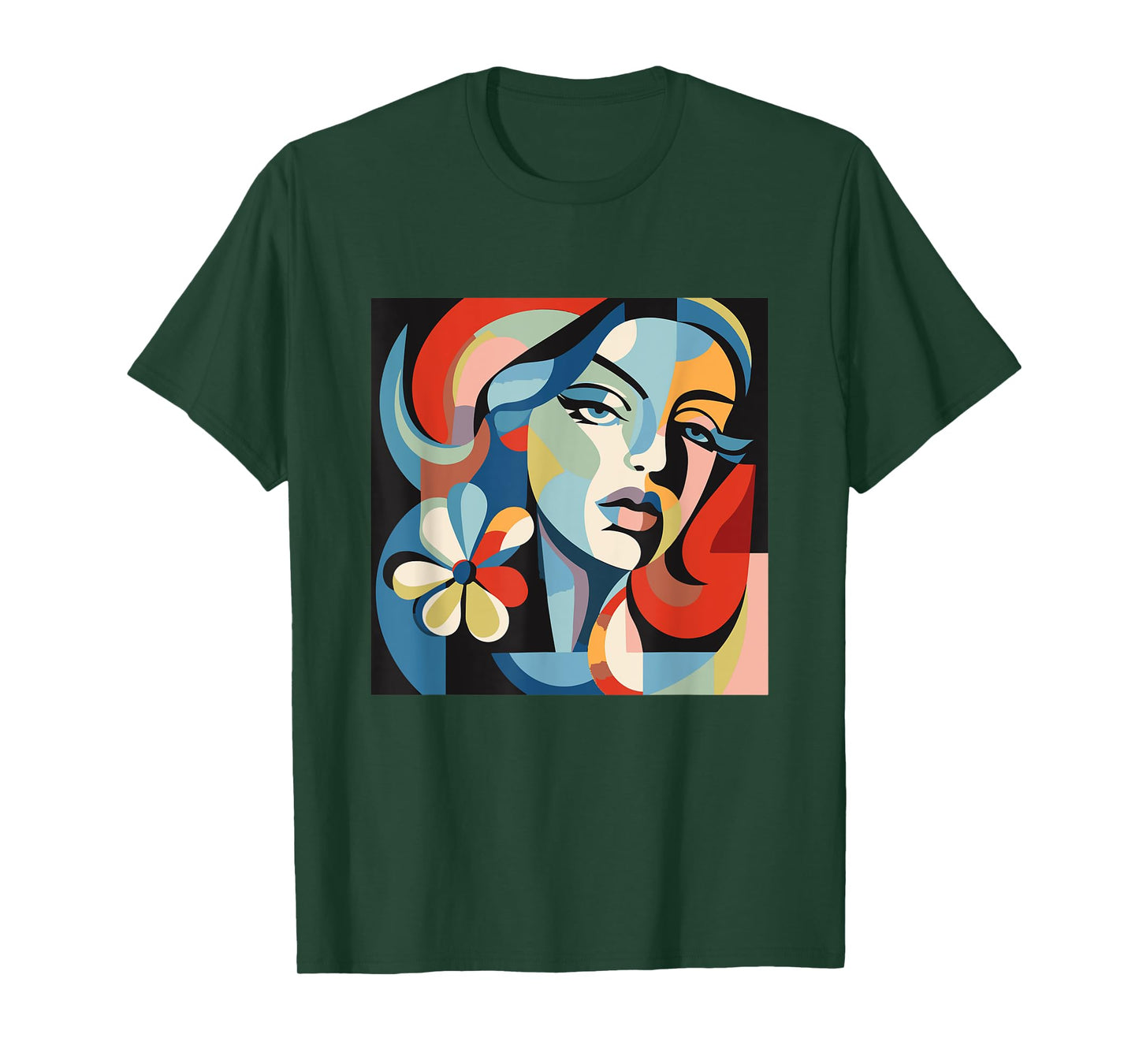 Abstract Woman Face Art Illustration Graphic Designs T-Shirt