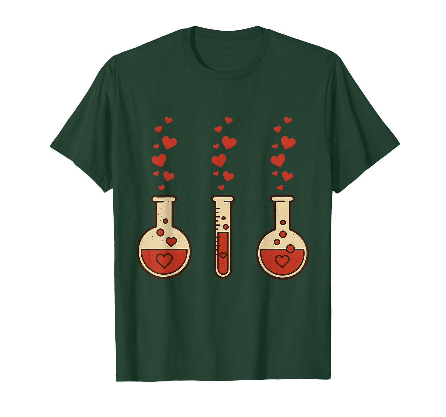 Cute Chemistry Valentine Laboratory Teacher Heart T-Shirt