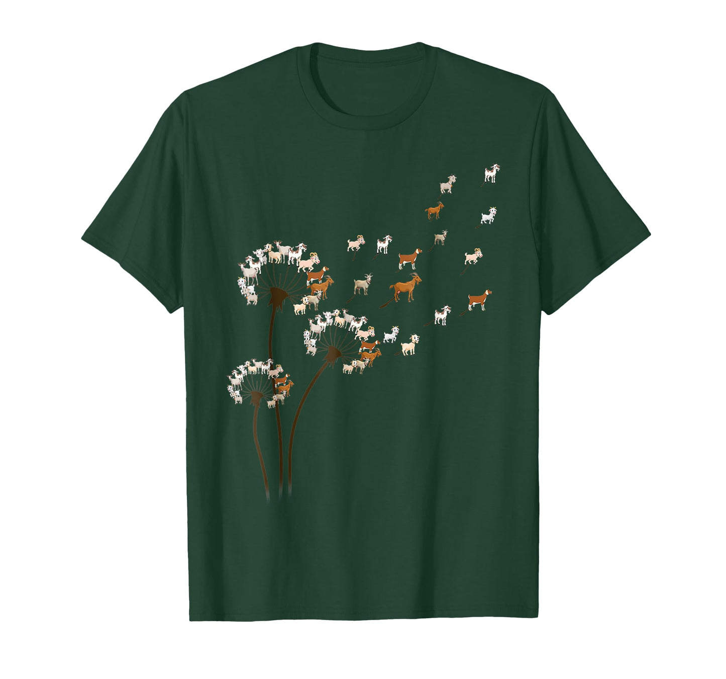 Goat Dandelion Flower Funny Animals Lovers Tee For Men Women T-Shirt