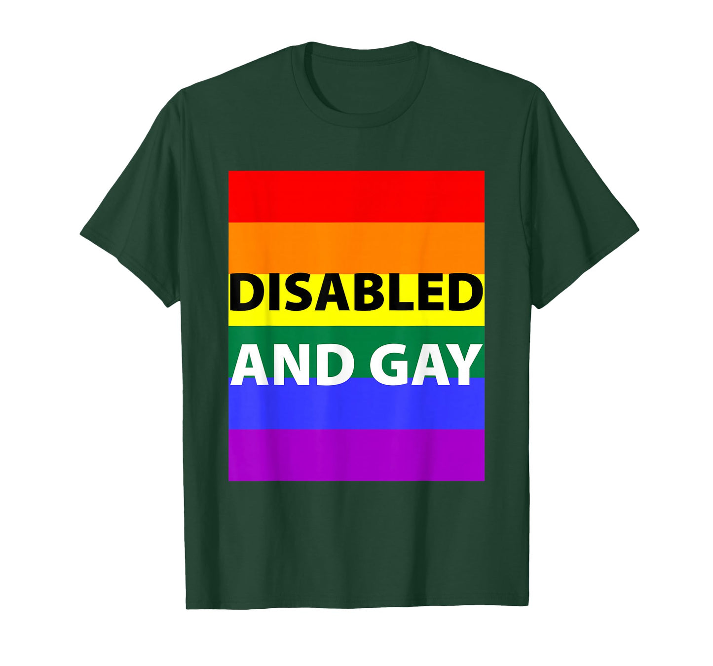 Disabled and Gay Funny for Men Women T-Shirt