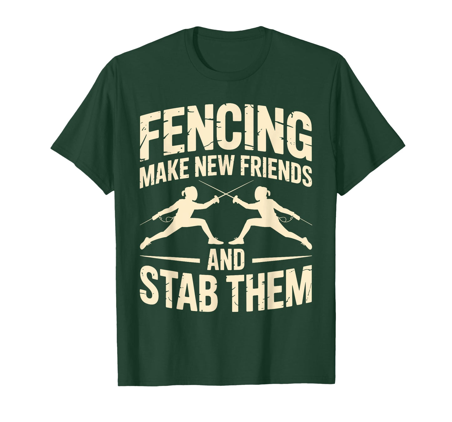 Funny Fencing Art For Men Women Kids Fencer Fencing Sport T-Shirt