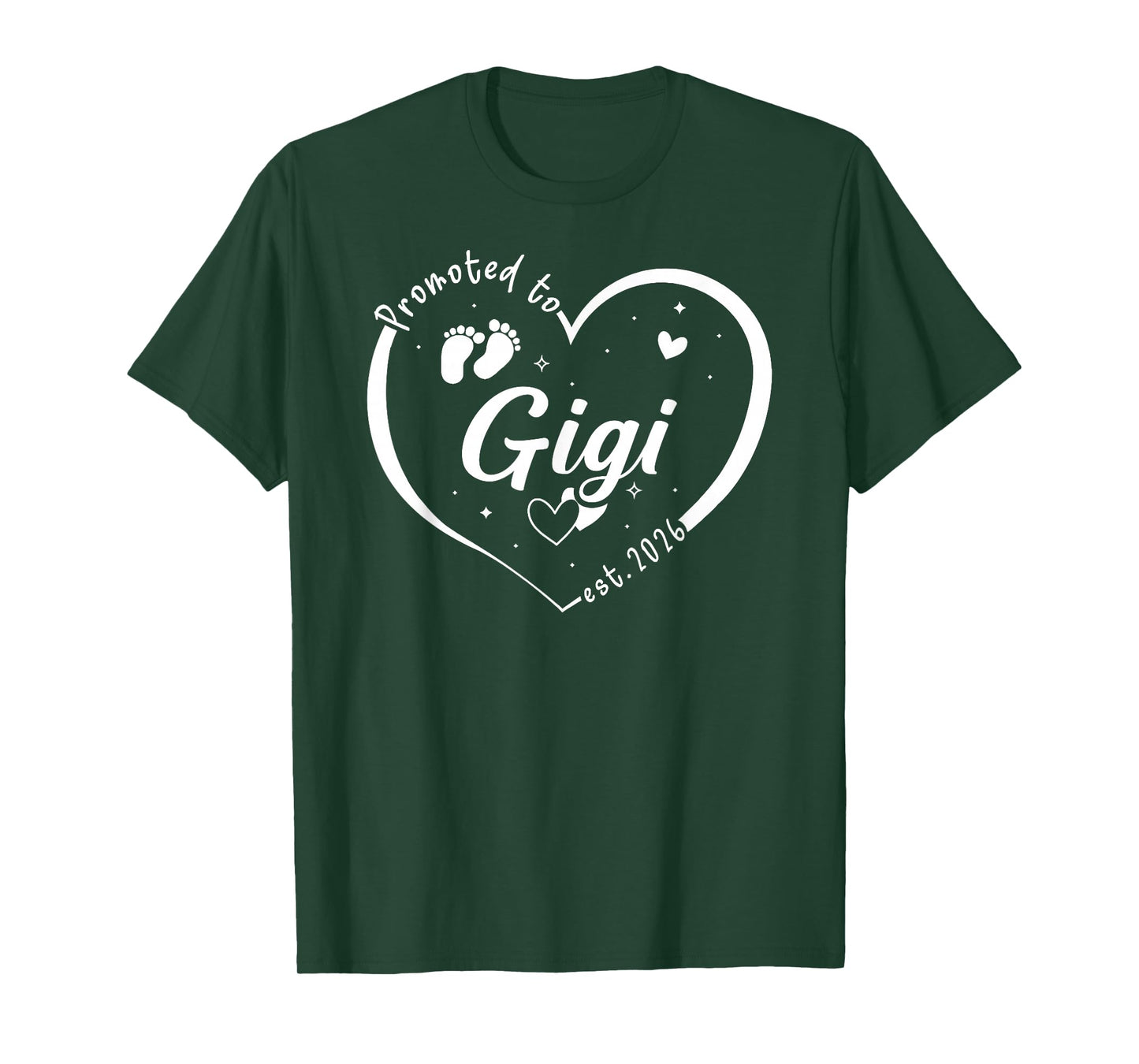 Promoted to Gigi Est 2026 Baby Announcement T-Shirt