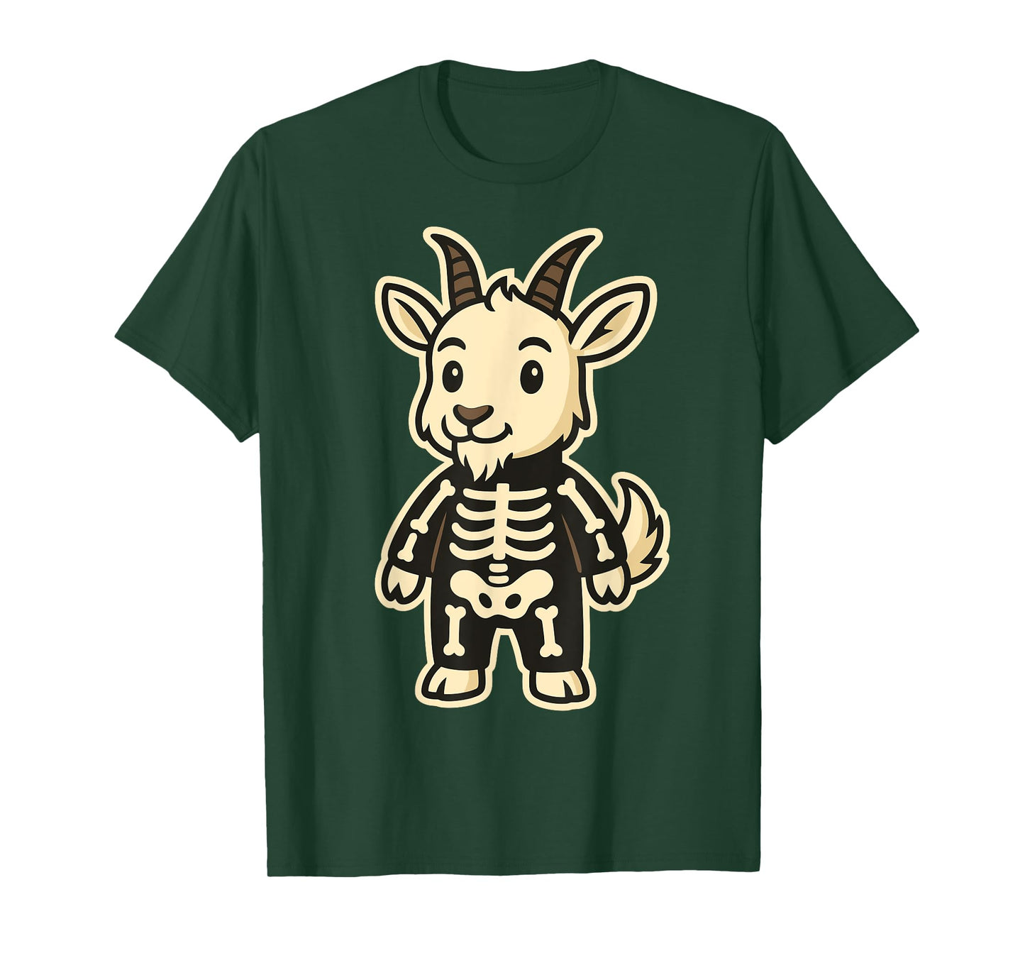 Funny Goat Skeleton Costume for Kids Boys Girls Halloween T-Shirt