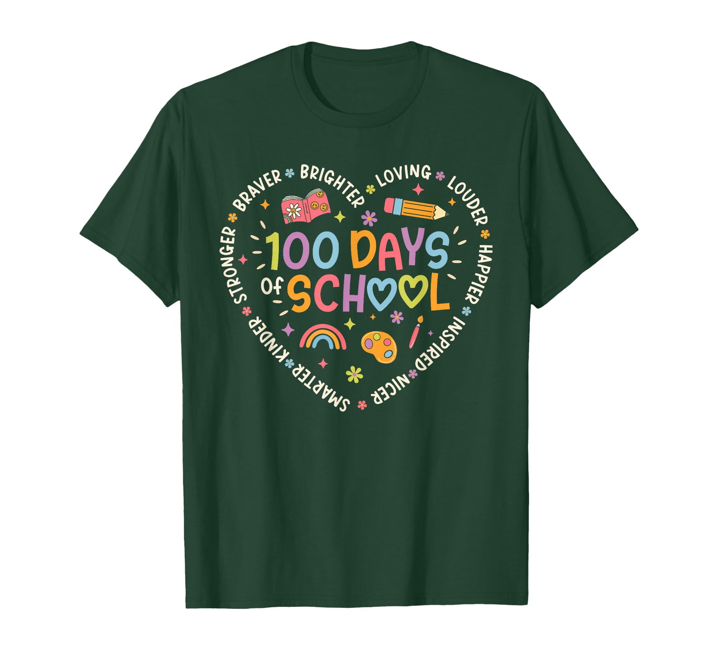 100 Days of School Teacher 100th Day of School Kids Girls T-Shirt