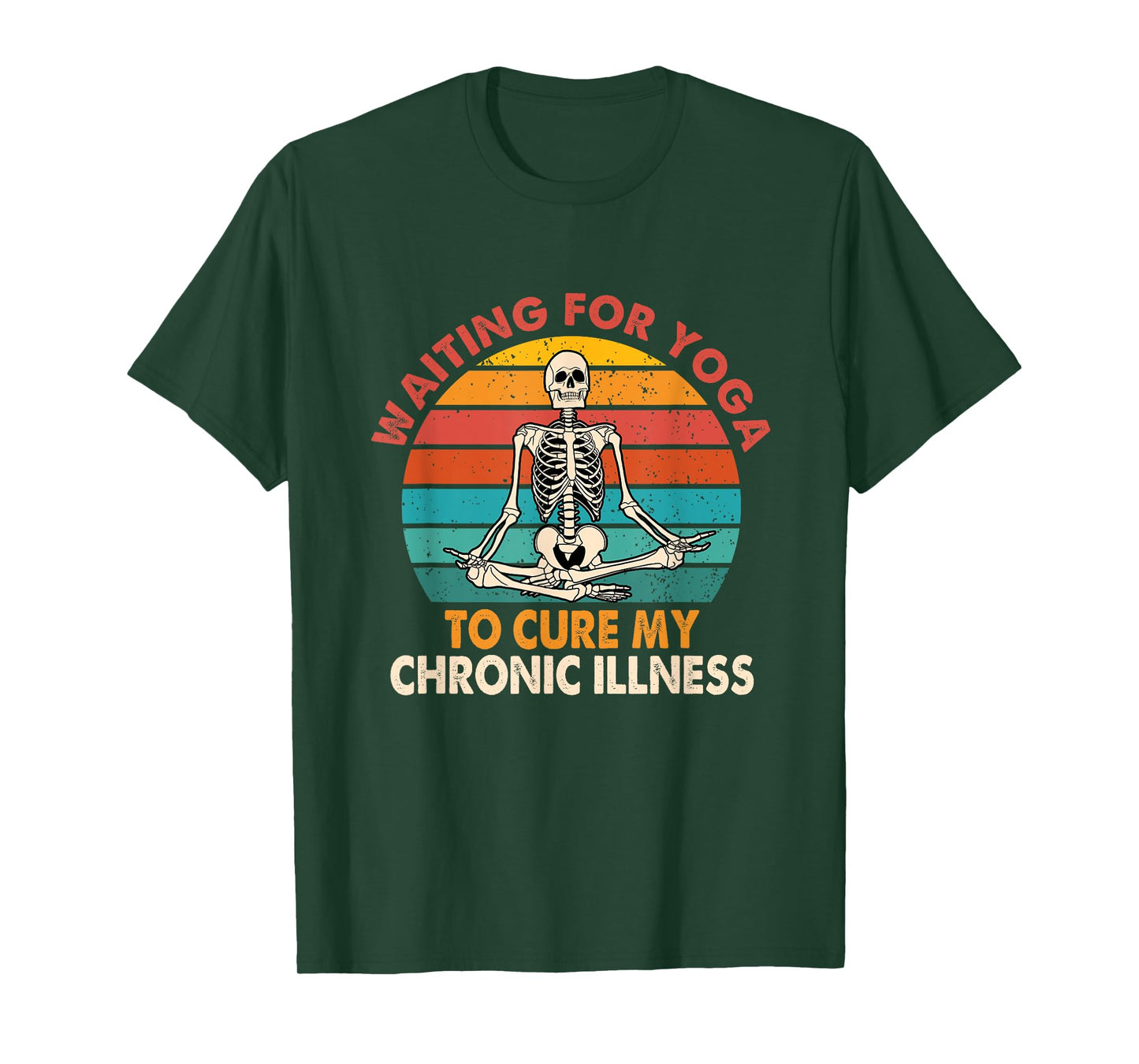 EDS Chronic Waiting For Yoga T-Shirt, Unisex-Adults, Black, Small, Short Sleeve, Classic Fit, Yoga Motivation