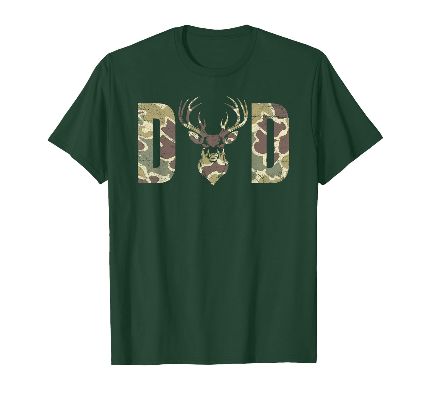 Old School Camo Dad Hunting, Camouflage Deer Father's Day T-Shirt