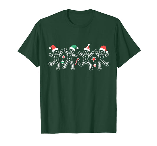 Gingerbread Skeleton Christmas Santa Hat Radiology Xray Tech T-Shirt