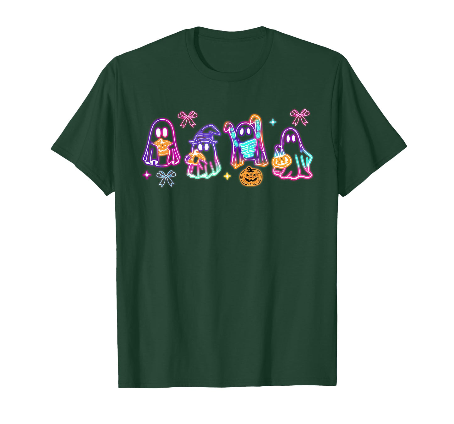 Spooky Season Ghost Neon Coquette Halloween Boujee Boo-Jee T-Shirt