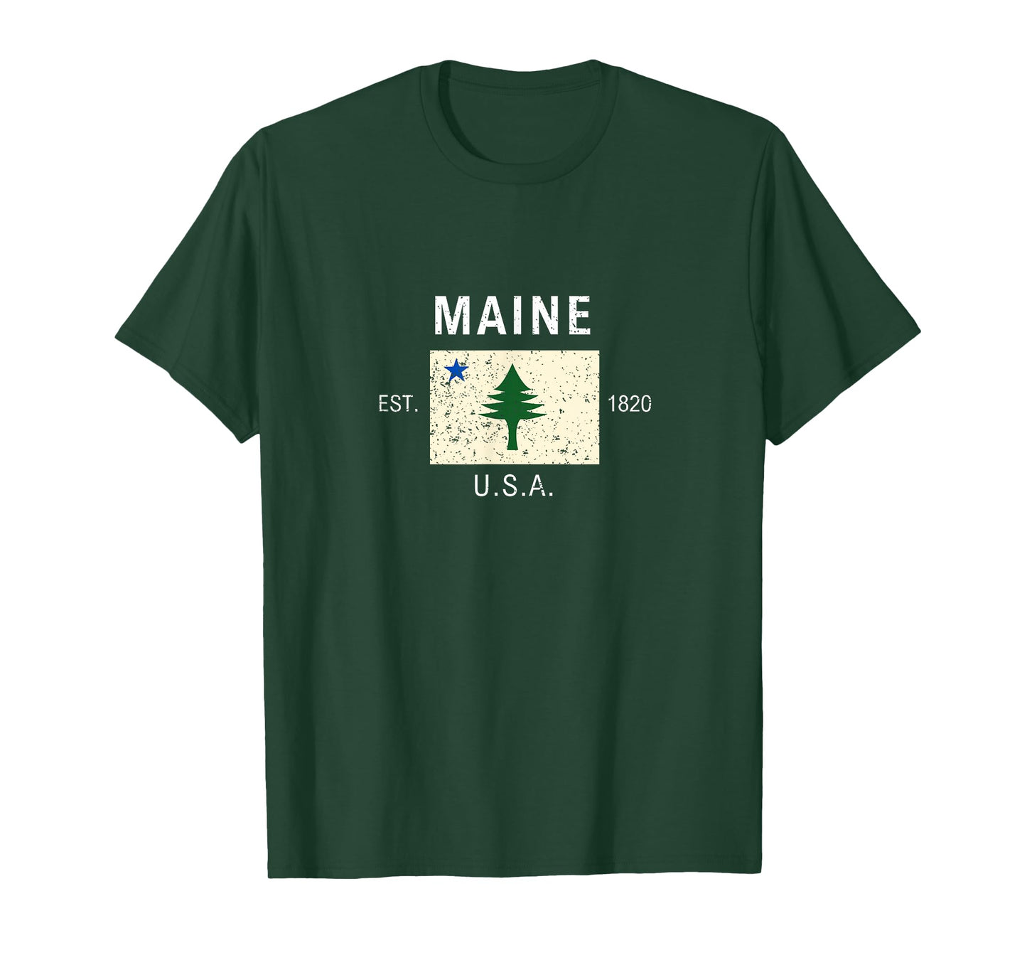 Flag of Maine Shirt Established 1820 Pine Tree State T-Shirt