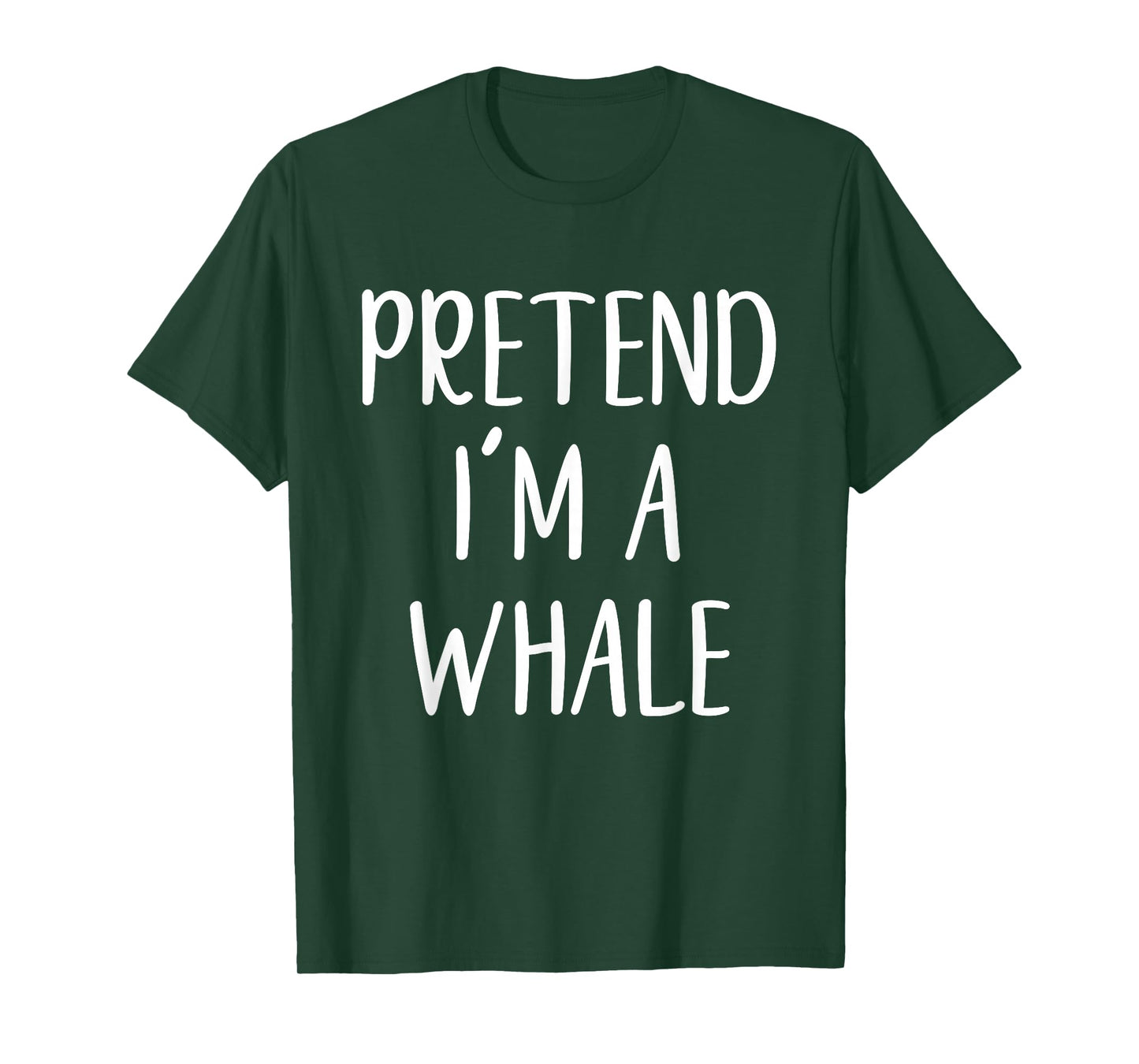 Pretend I'm A Whale Costume Halloween Funny Easy Adult Kid T-Shirt