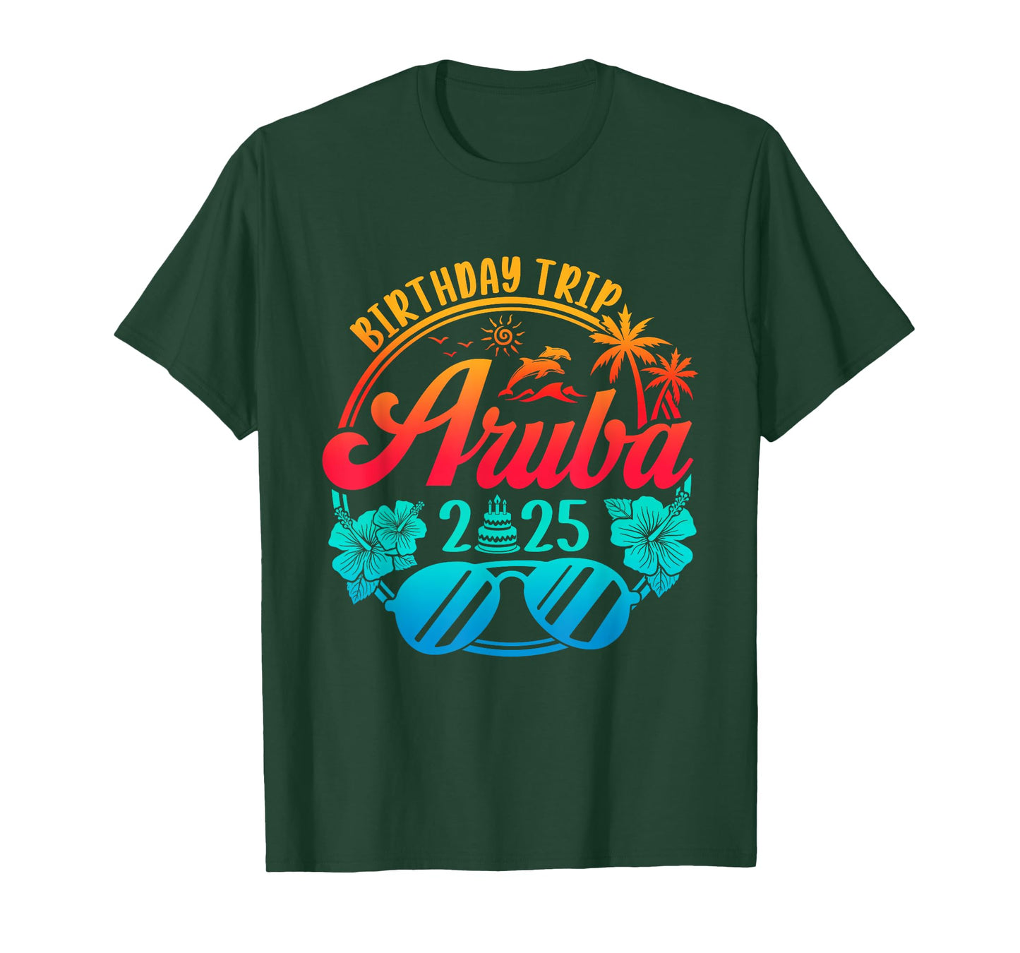 Aruba Birthday Trip 2025 Cruise Vacation Birthday Party T-Shirt