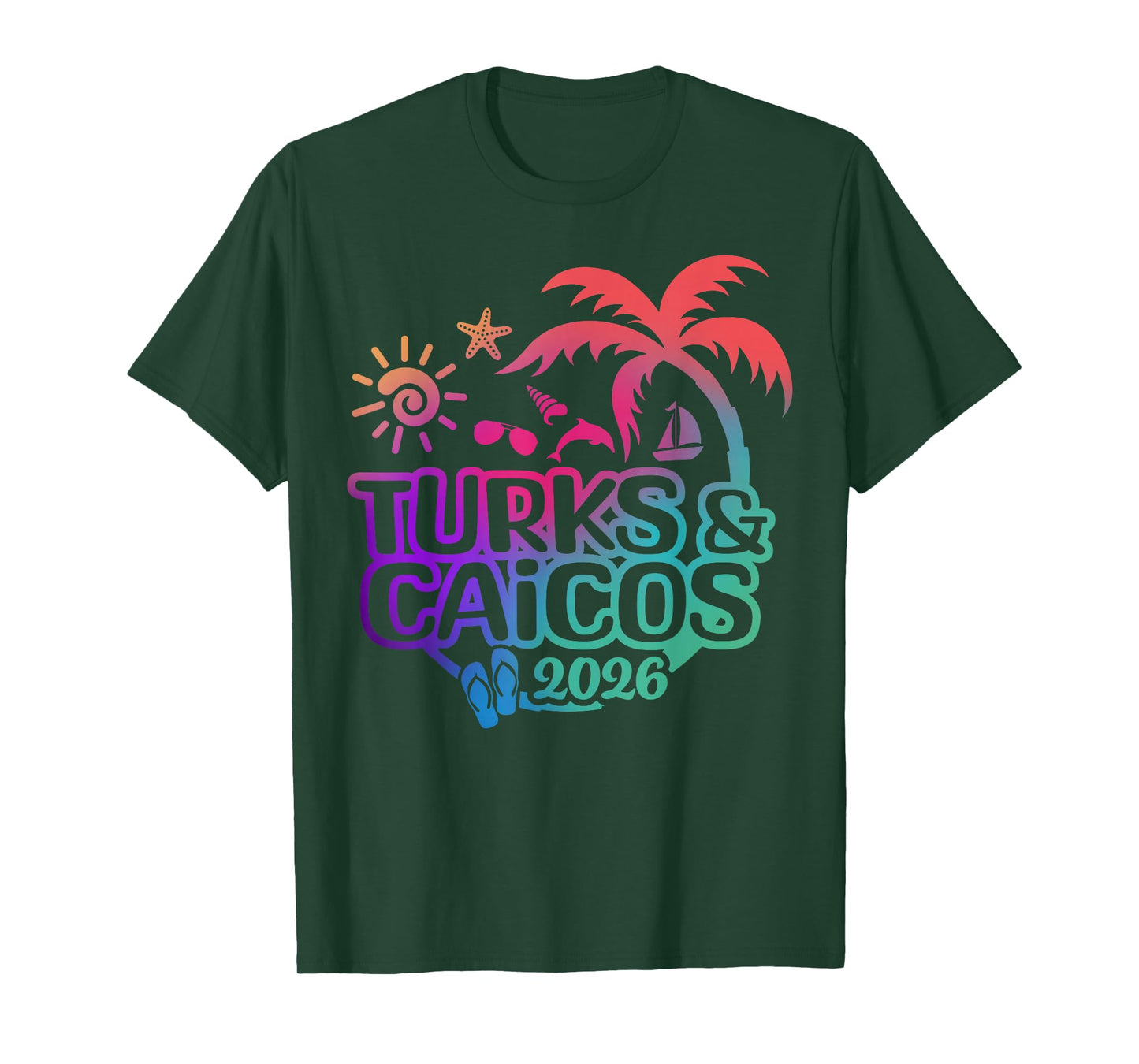 Turks-and-Caicos 2026 Cruise Vacation Family Summer Tie Dye T-Shirt