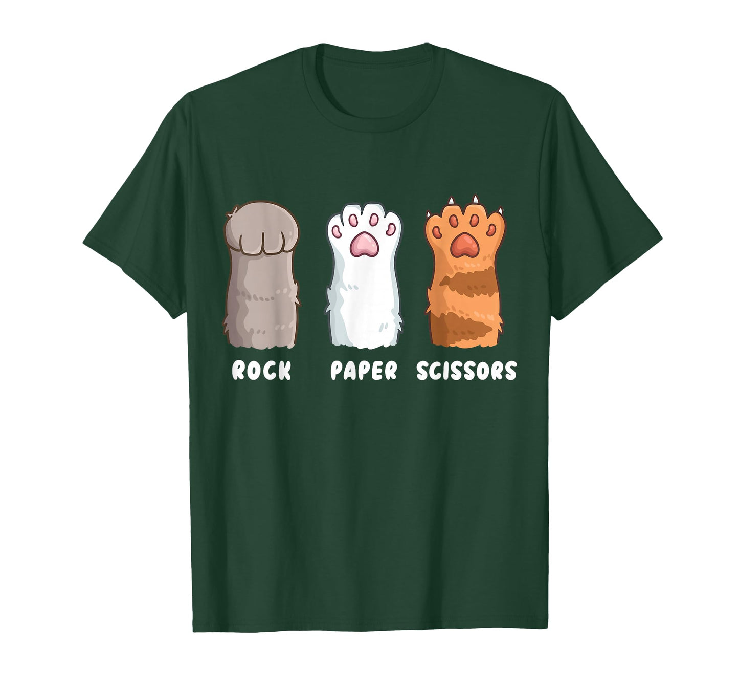 Cat Lover Cat Owner Funny Cat Rock Paper Scissors T-Shirt