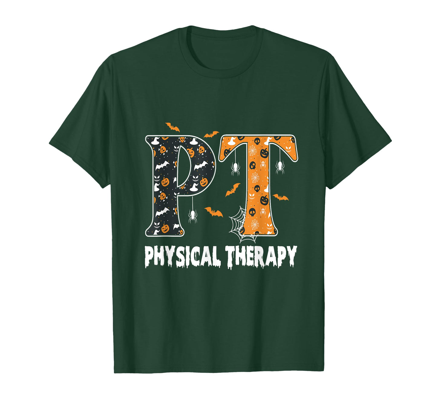 Physical Therapy Therapist Halloween Spooky PT Halloween T-Shirt