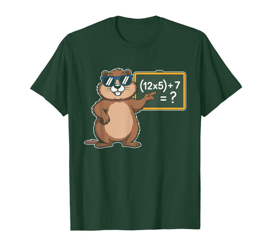 67 Groundhog Day 6-7 Meme Math Teacher Six Seven Kids T-Shirt