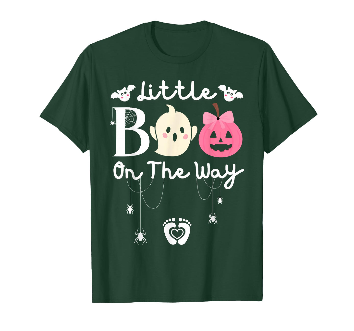 Little Boo On The Way-Halloween Girls Pregnancy Announcement T-Shirt