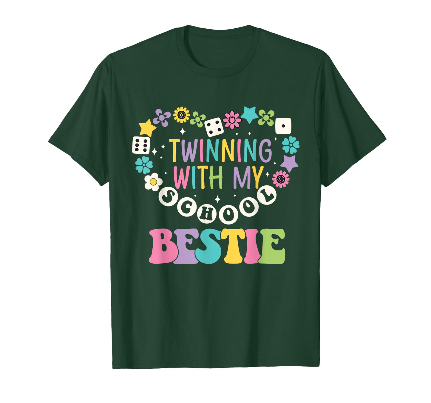 Twin Day Friends School Twinning with My Bestie Matching T-Shirt