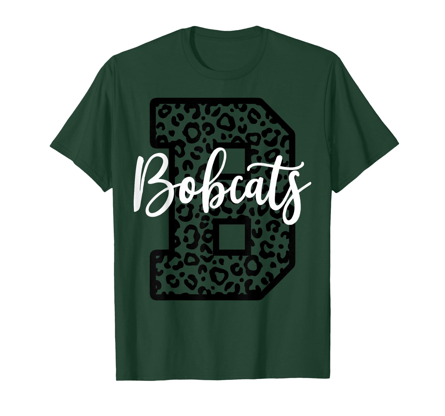 Bobcats School Spirit Leopard Sport Fan Game Day T-Shirt