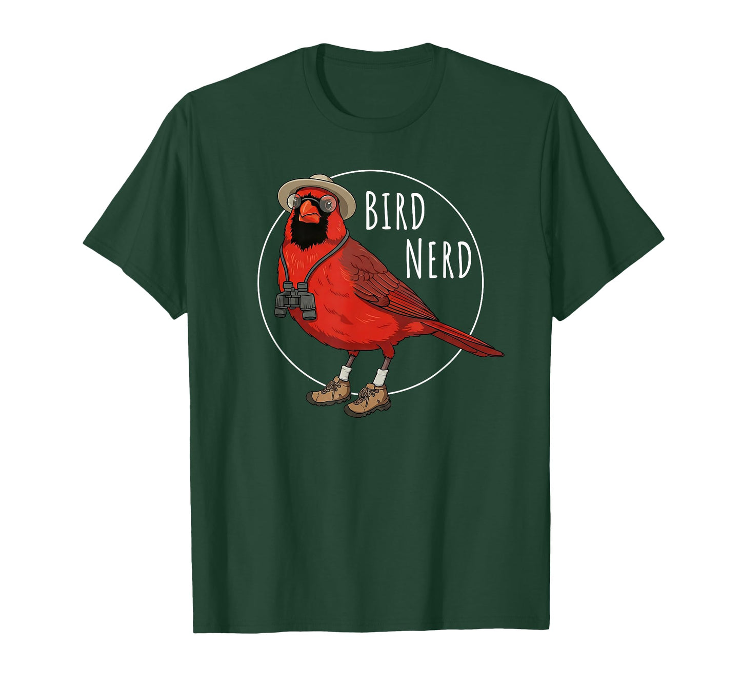 Red Cardinal Bird Nerd Funny Watching Birding Lover Watcher T-Shirt
