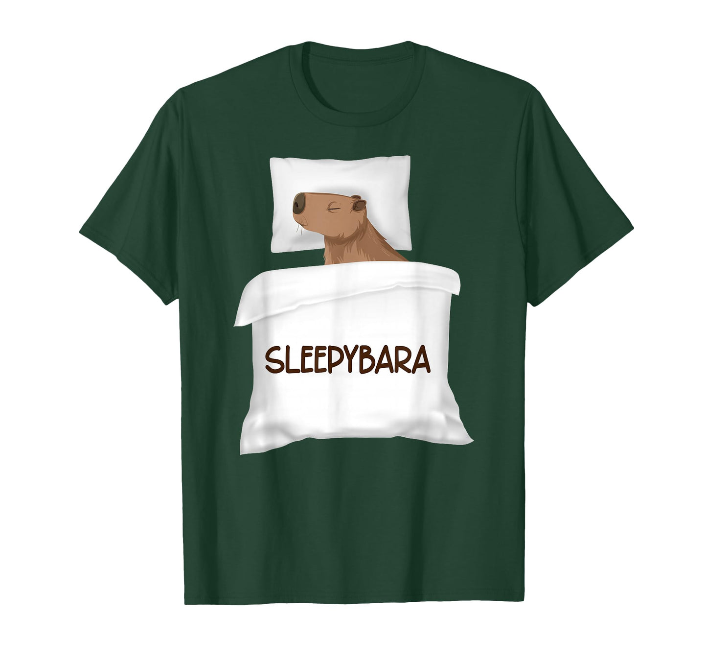 Capybara Official Sleep Pajamas Nightgown Sleepybara Rodents T-Shirt