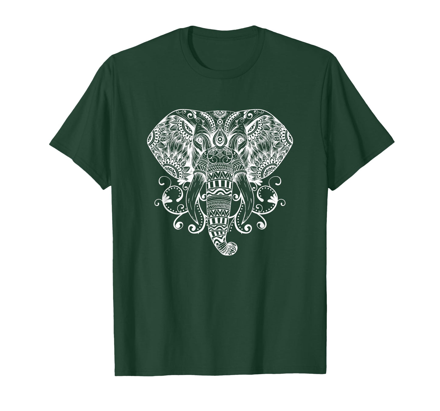 Elephant Face Energy Mandala Yoga Meditation Men Women Kids T-Shirt