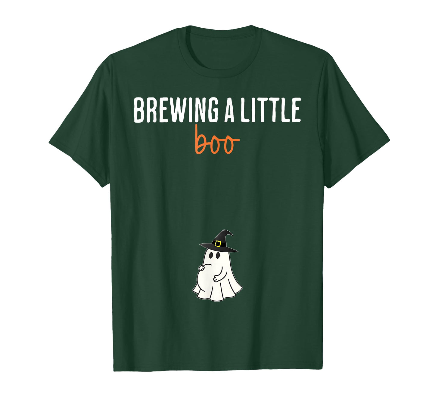 Brewing A Little Boo Funny Maternity Halloween Ghost New Mom T-Shirt