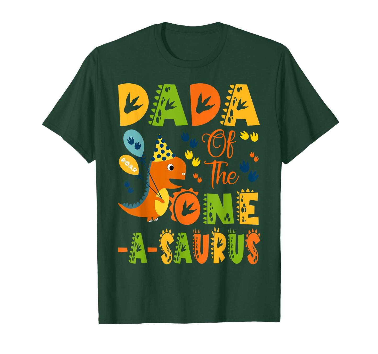 Dada of The One-A-Saurus 1St Birthday Dinosaur Party T-Shirt