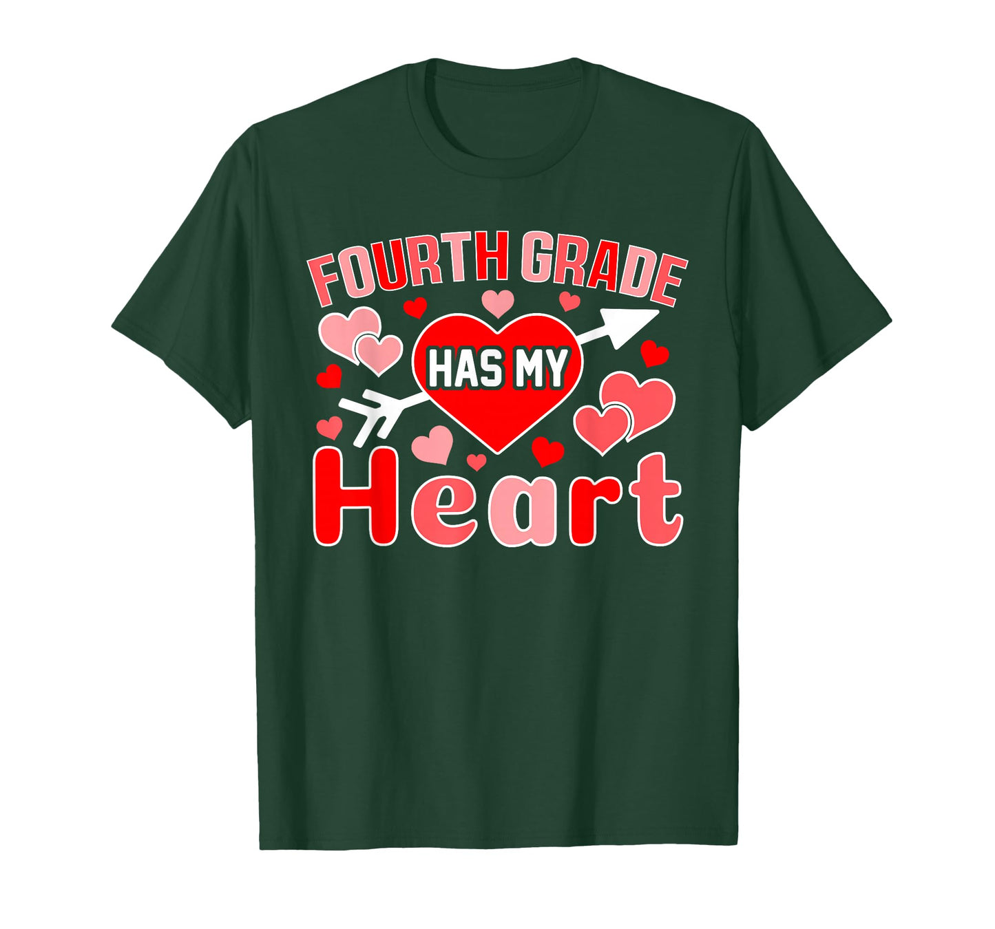 Fourth Grade Has My Heart Teacher Student Valentine's Day T-Shirt