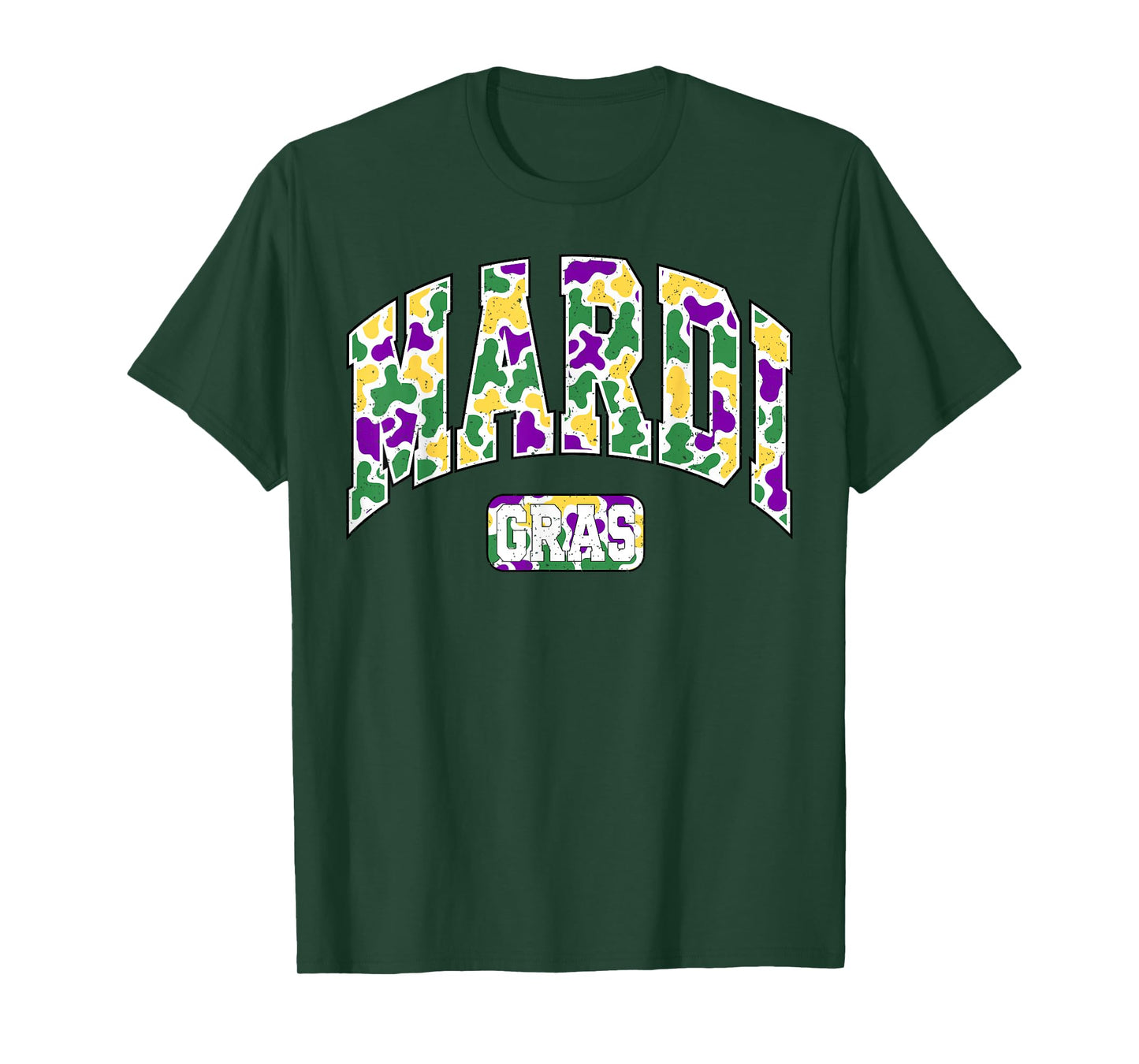 Camo Mardi Gras Tuesday Fleur de Lis Louisiana Festival T-Shirt