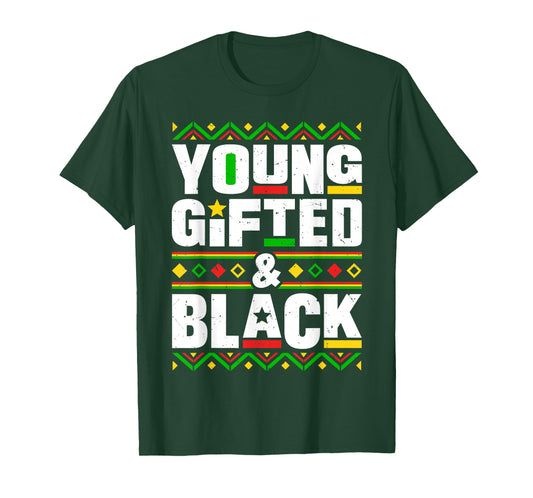 Black History Month Young Gifted and Black Men Women Kid T-Shirt