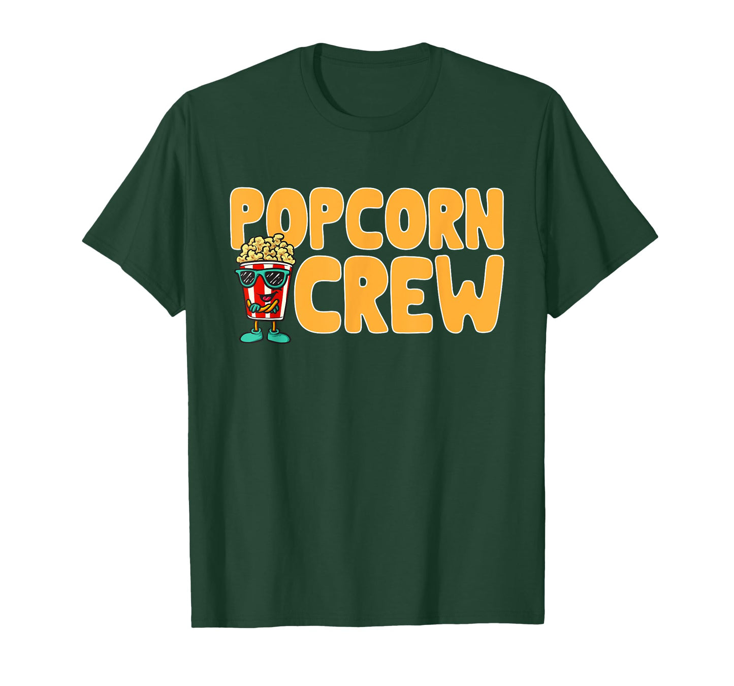 Popcorn Crew Movie Night Snack Popcorn T-Shirt
