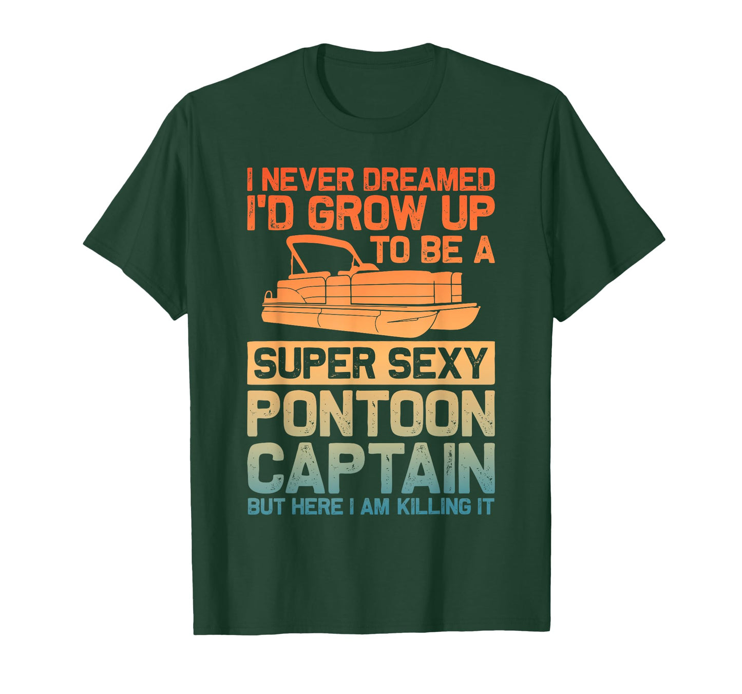 Funny Pontoon Captain Shirt For Men Pontoon Boat Captain T-Shirt