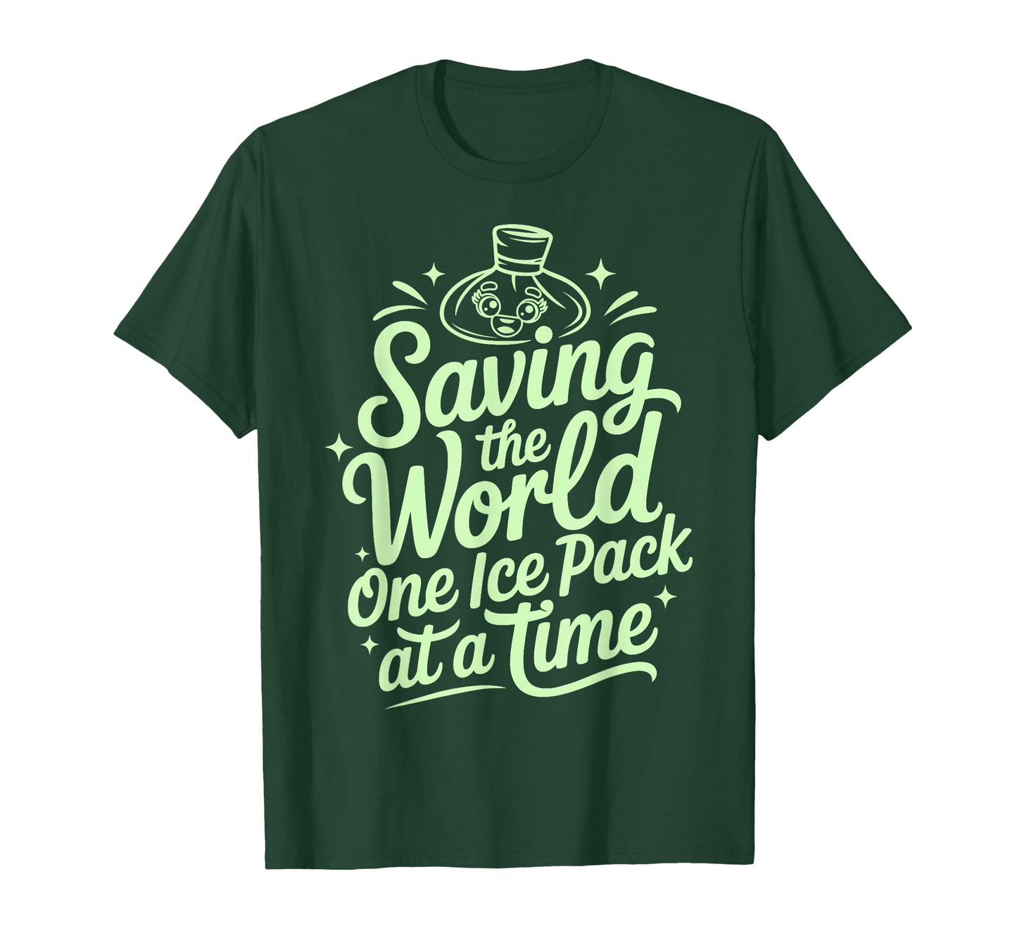Saving The World One Ice Pack at A Time Funny School Nurse T-Shirt