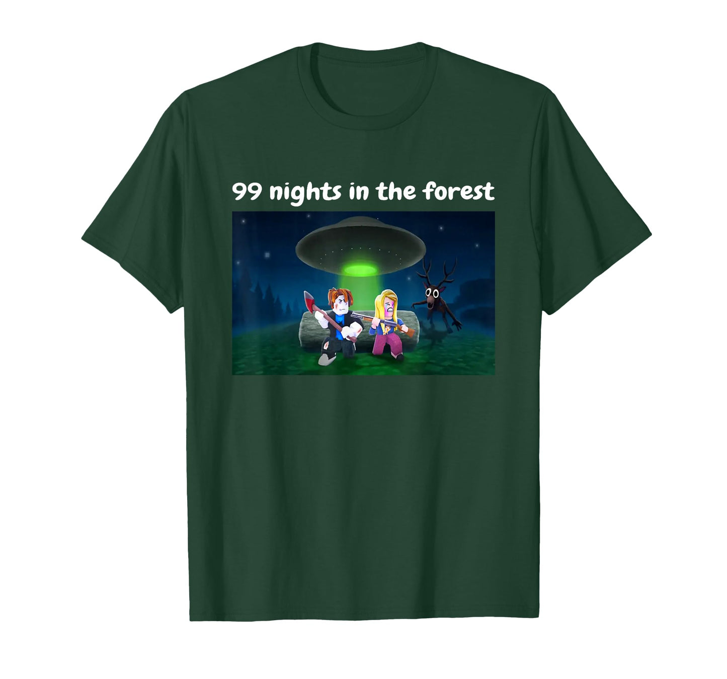 Funny 99 Nights in The Forest Birthday for Youth Boys Girls T-Shirt
