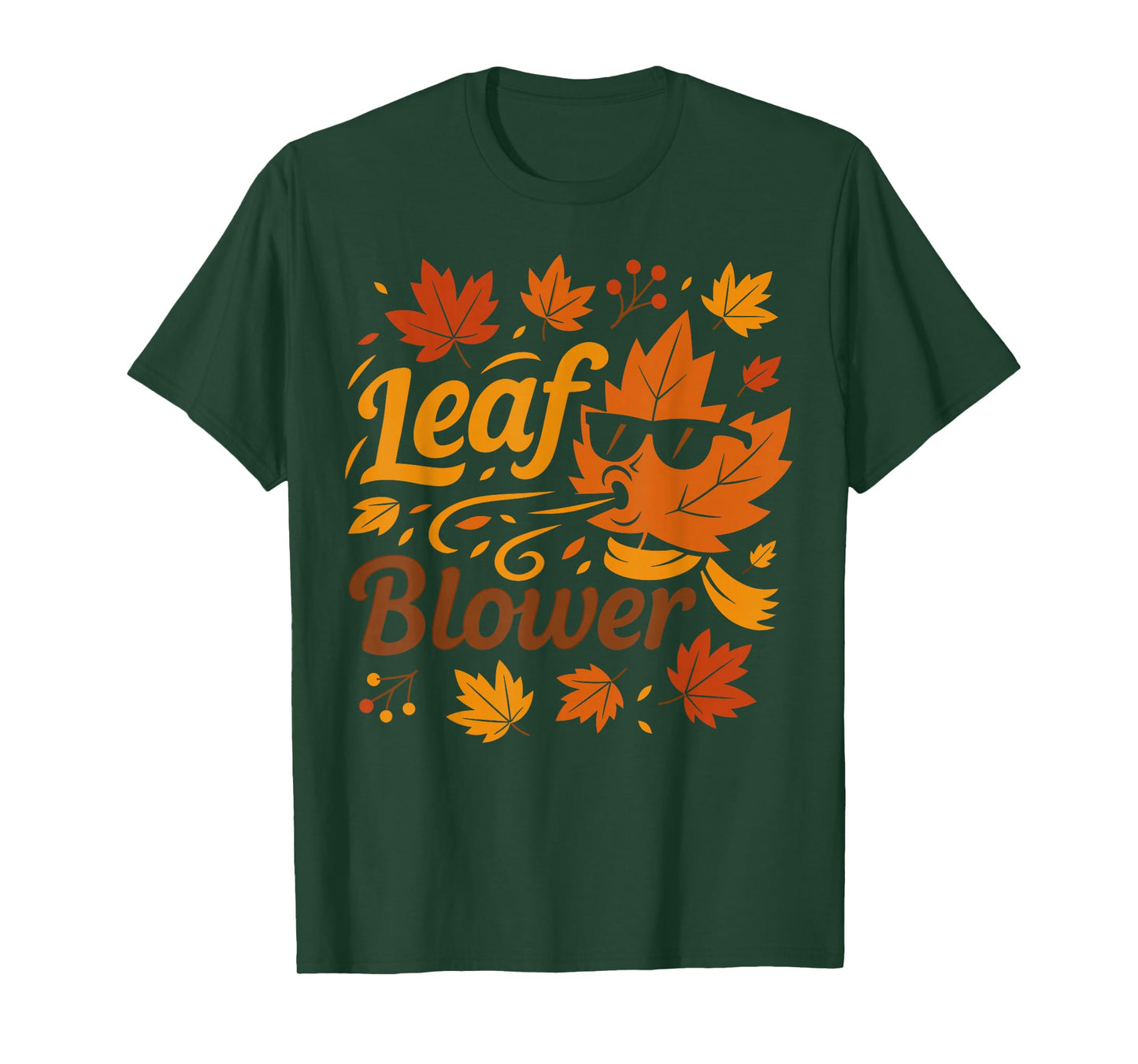 Leaf Blower for Women Adult Men Couples Fall Costume T-Shirt