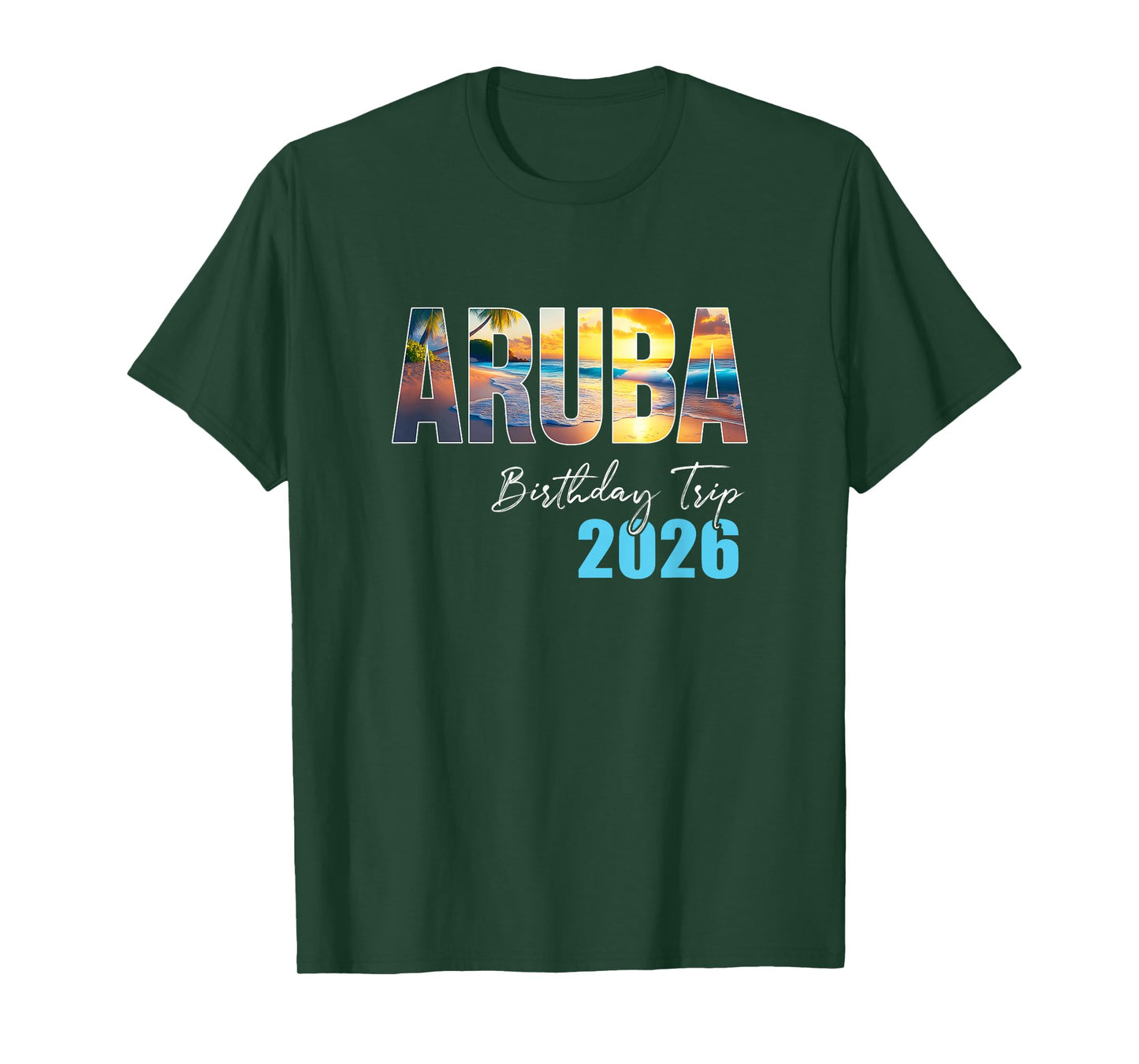 Aruba Birthday Trip 2026 Vacation Party Crew Cruise T-Shirt