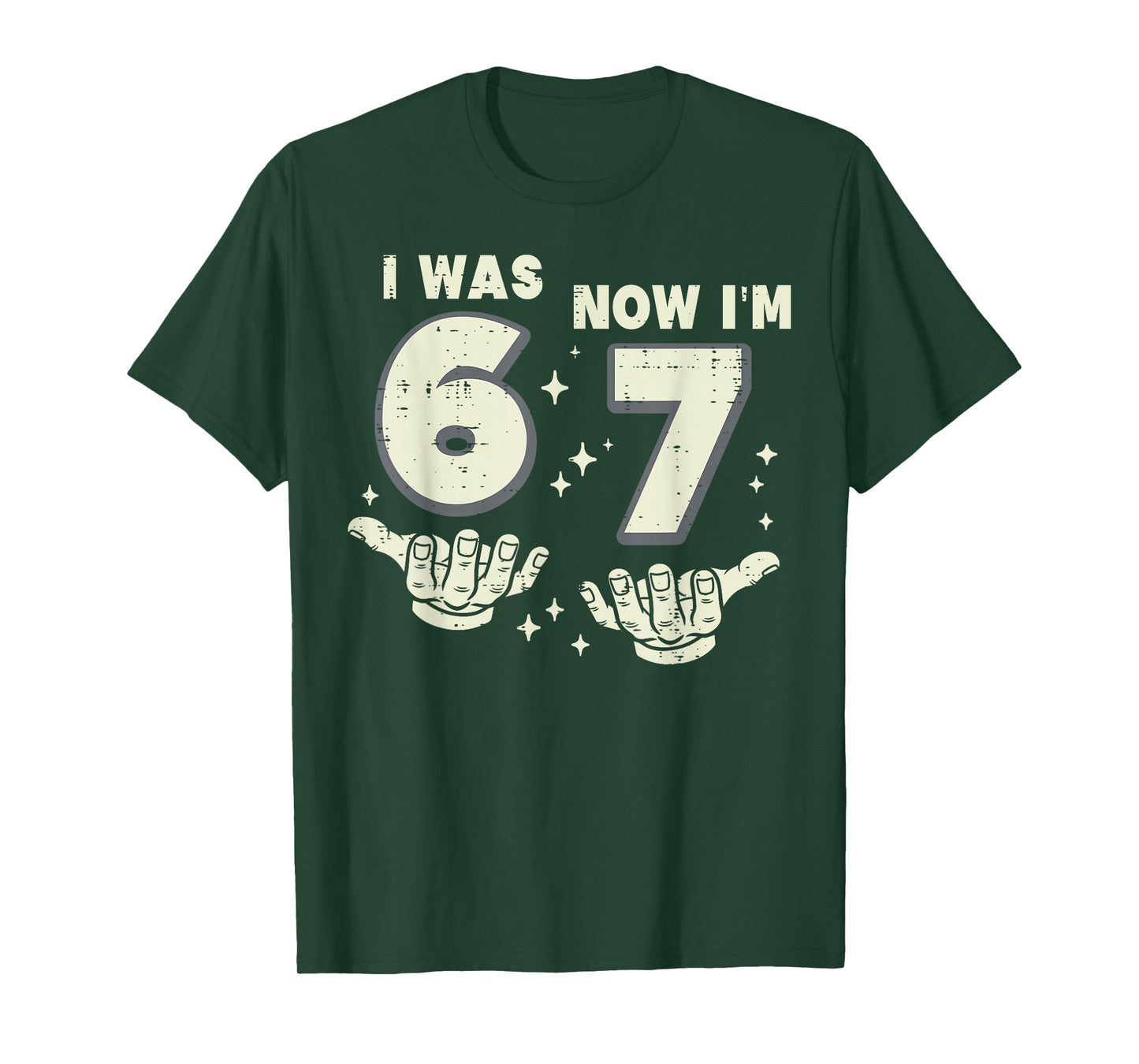 7th Birthday I was 6 Now Im 7 Six Seven 6 7 Meme Kids Boys T-Shirt