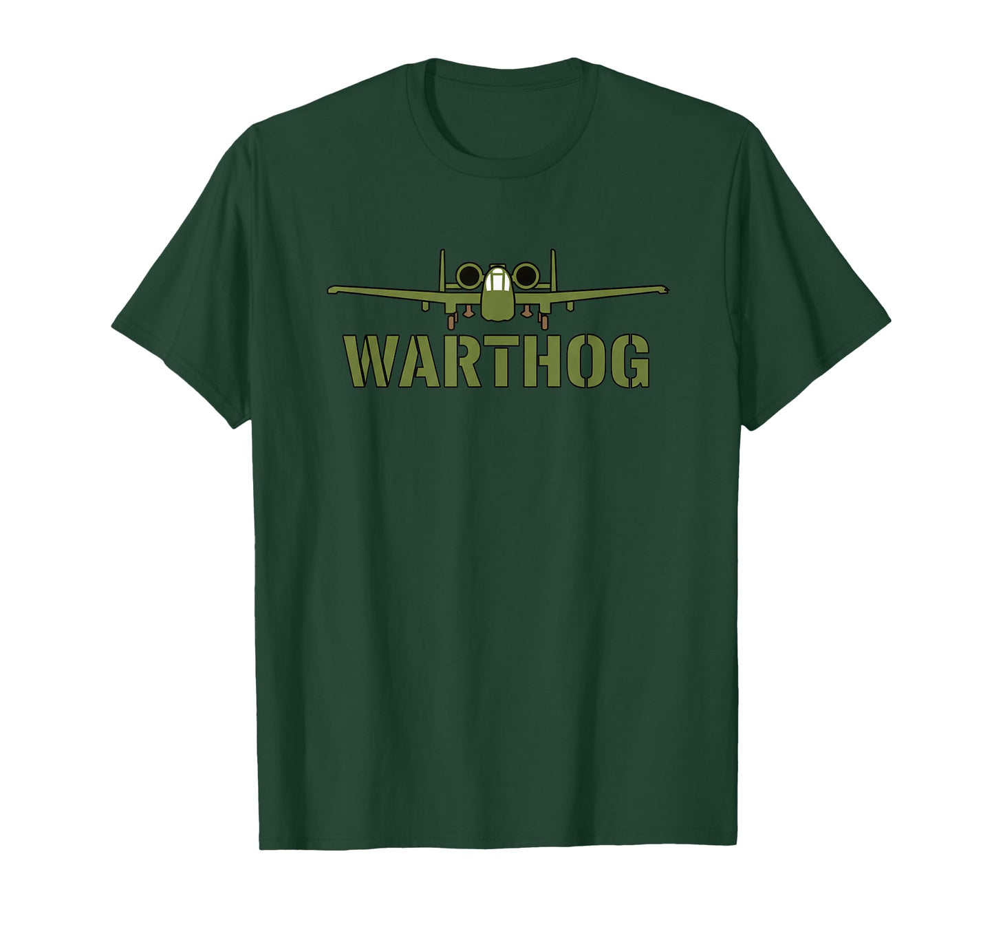 Aviation A-10 Warthog Military Jet Art - Front View Warthog T-Shirt