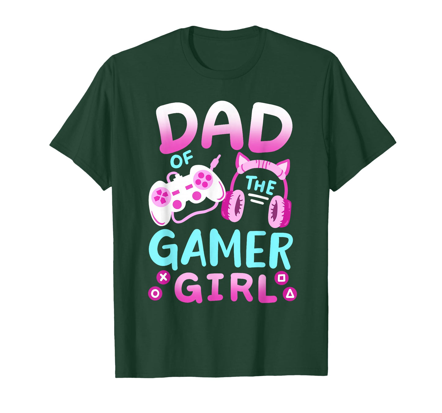 Dad of the Gamer Girl Groovy Birthday Video Game Matching T-Shirt