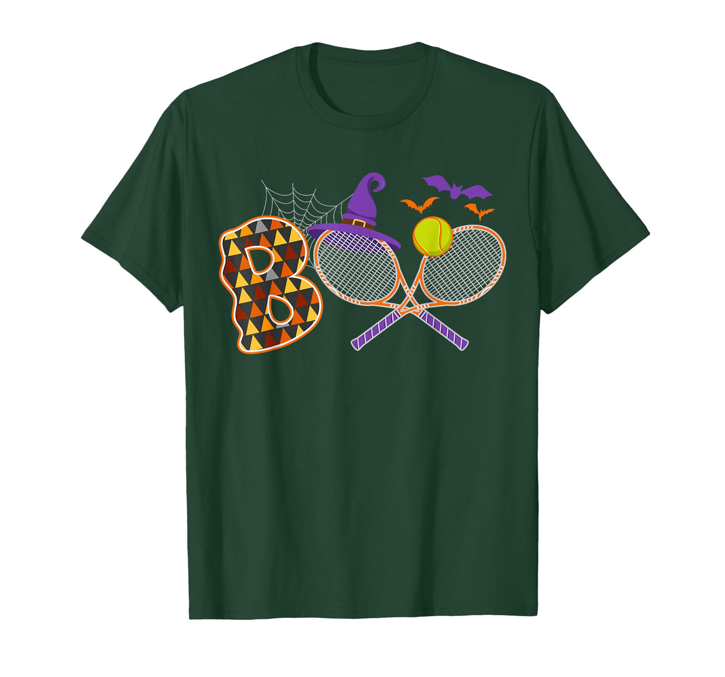Boo Creepy Tennis Halloween Pumpkin Tennis Ball Costume T-Shirt