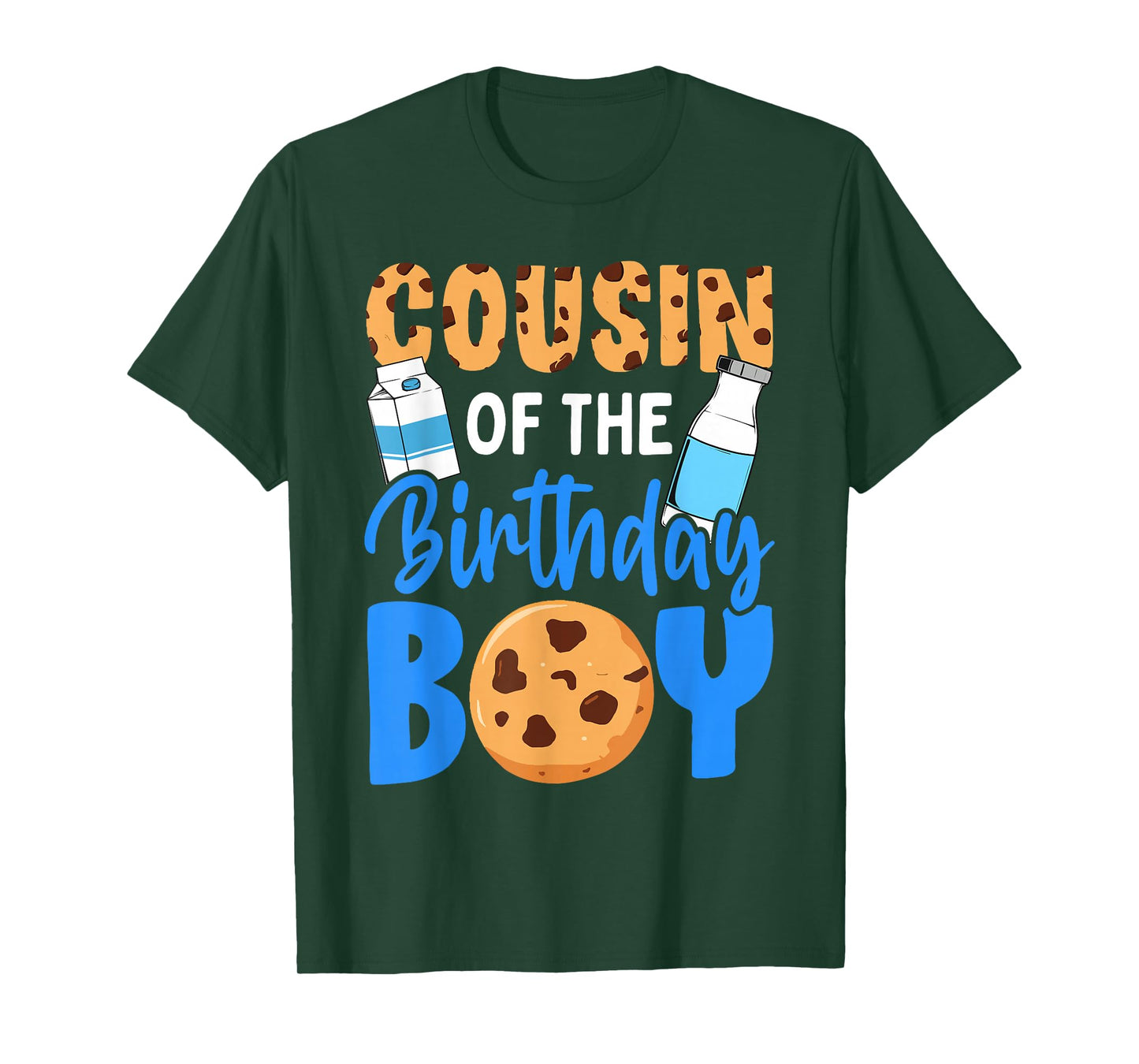 Cousin of the birthday boy Milk and Cookies 1st birthday T-Shirt