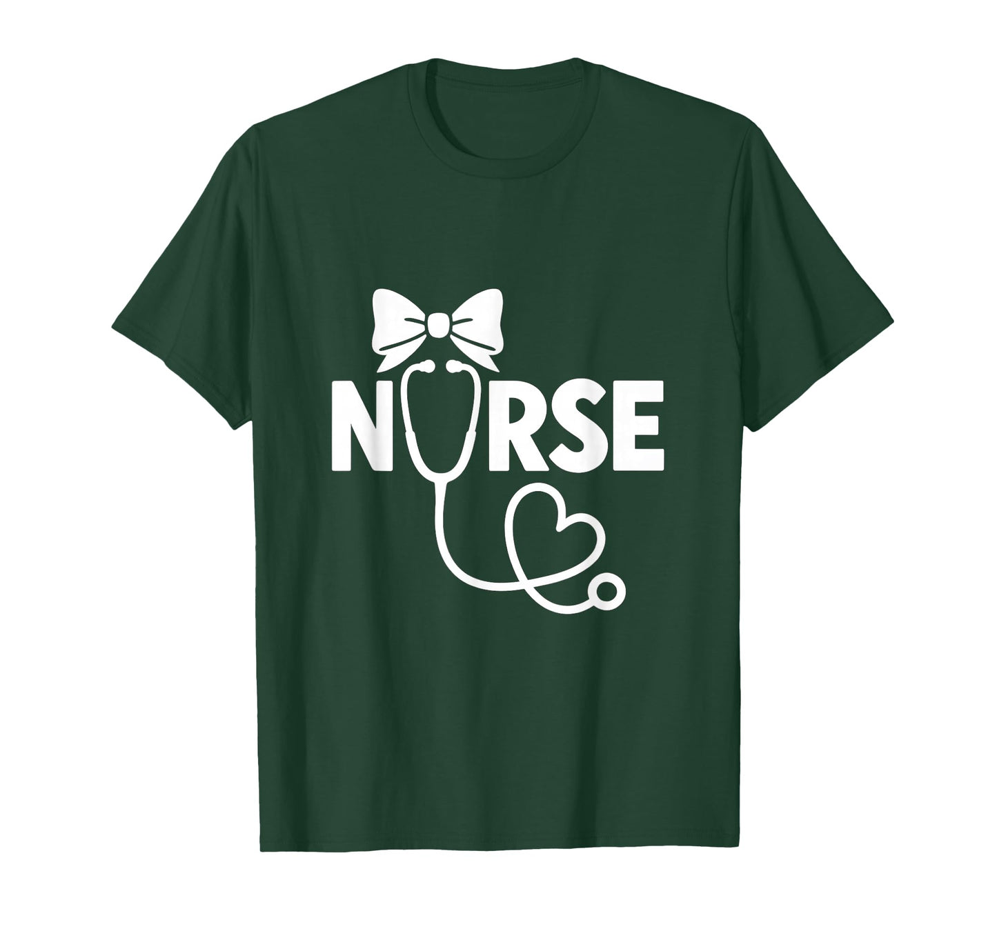 Coquette Bow Nurse Stethoscope Heart Nursing Doctor T-Shirt