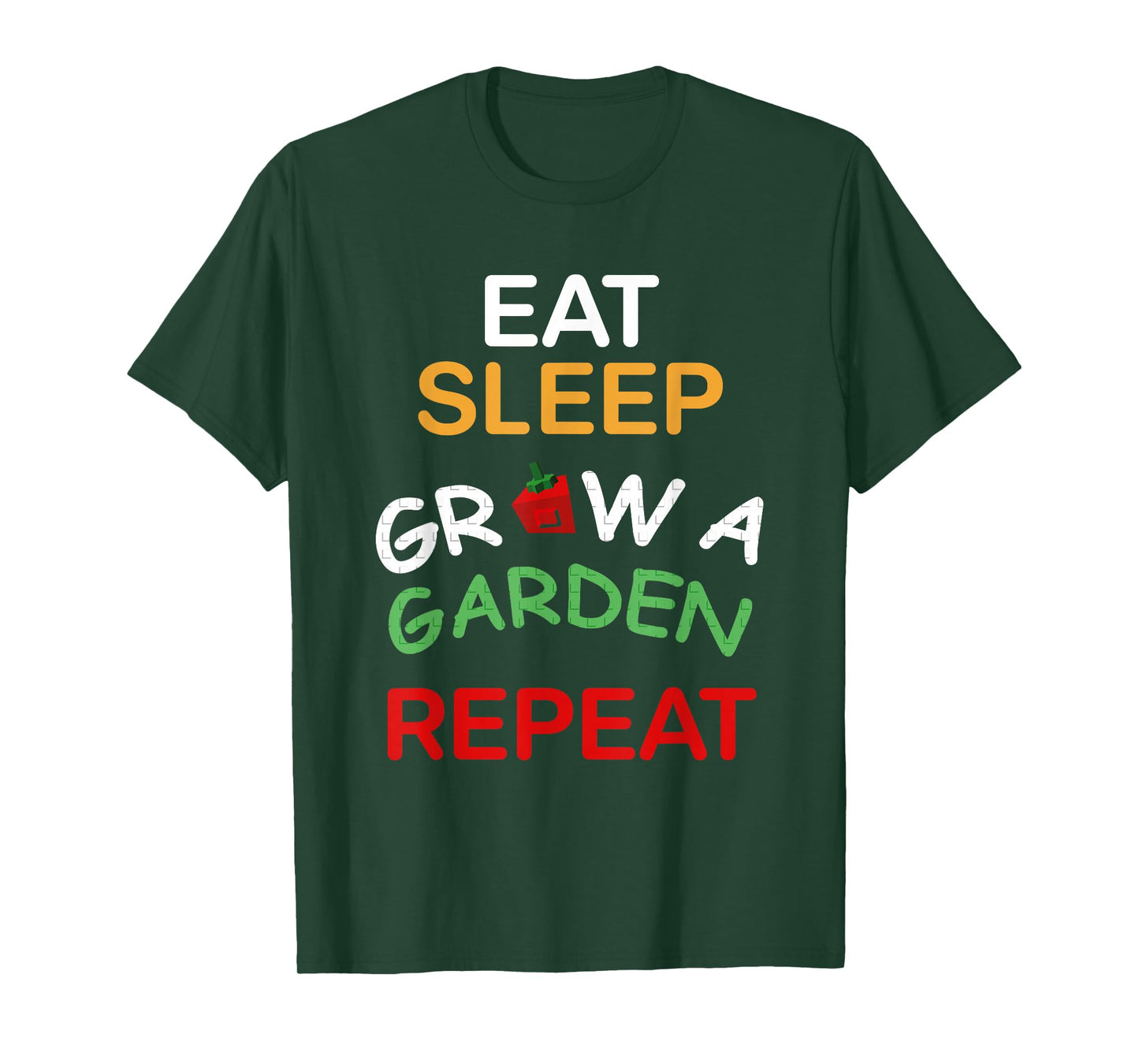 Funny Eat Sleep Grow A Garden Repeat Gamer Design T-Shirt
