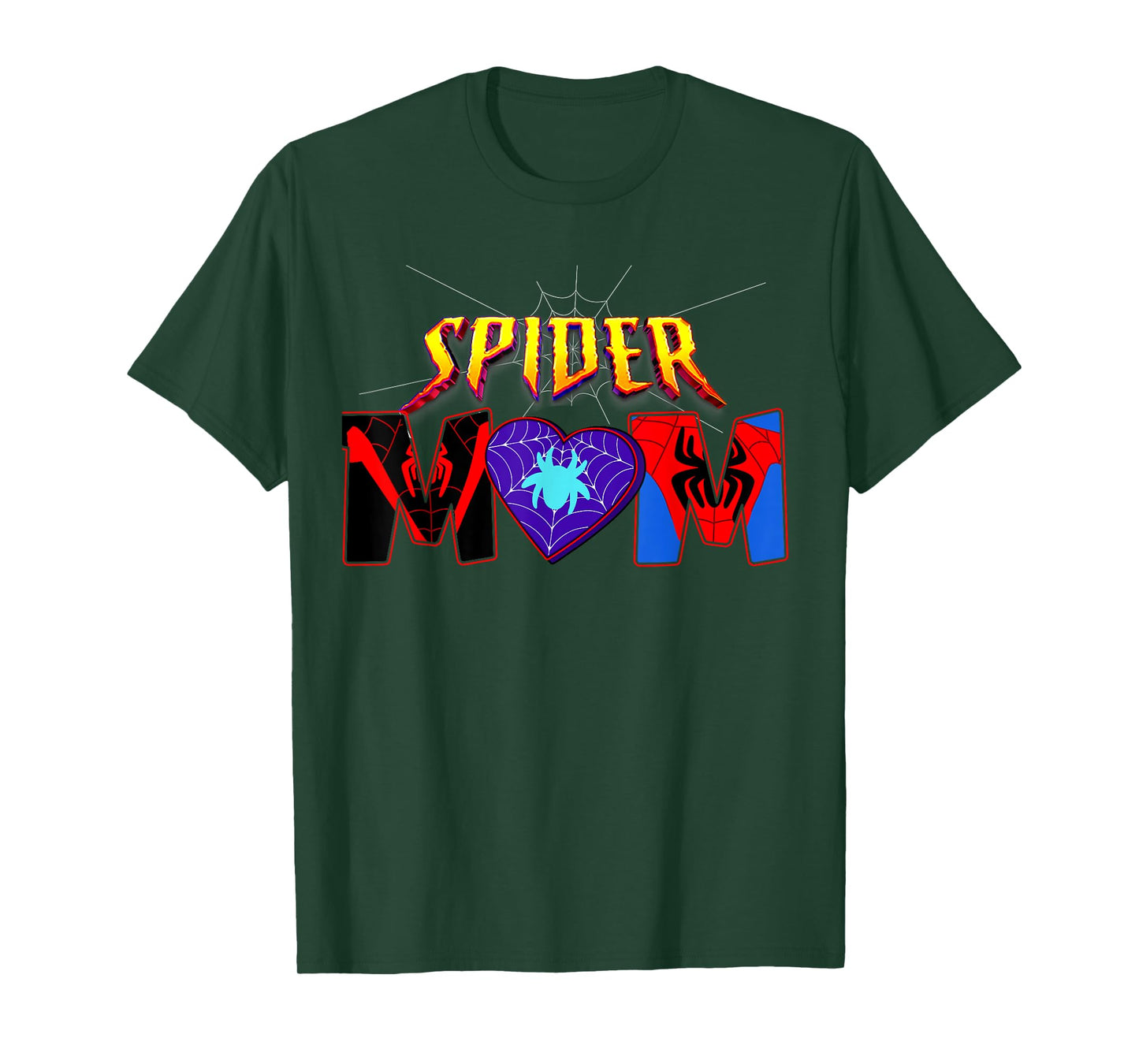 Spider Mom Birthday Family Matching Halloween Costume T-Shirt