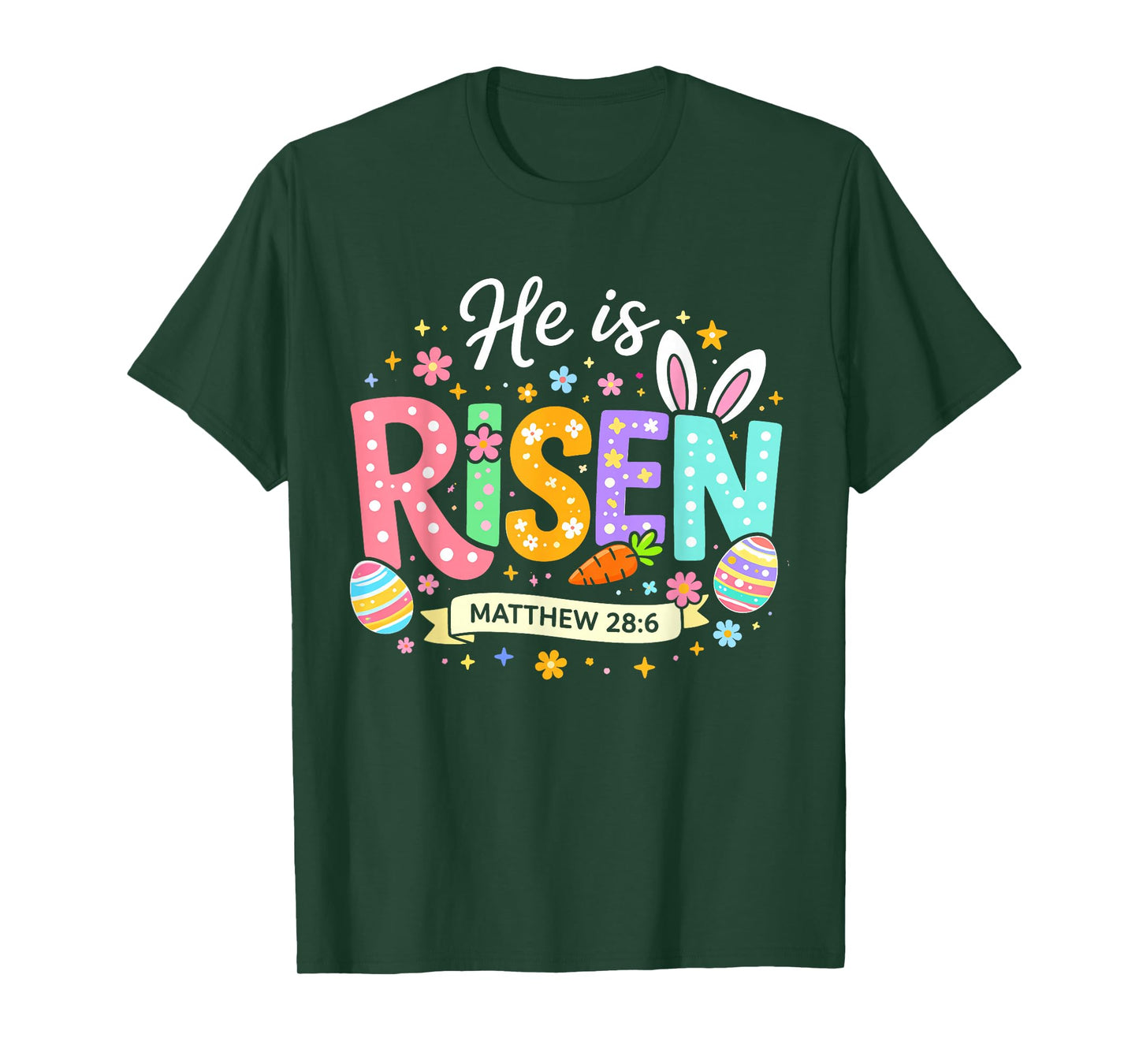 Women Easter He is Risen Jesus Religious Christian Women Kid T-Shirt