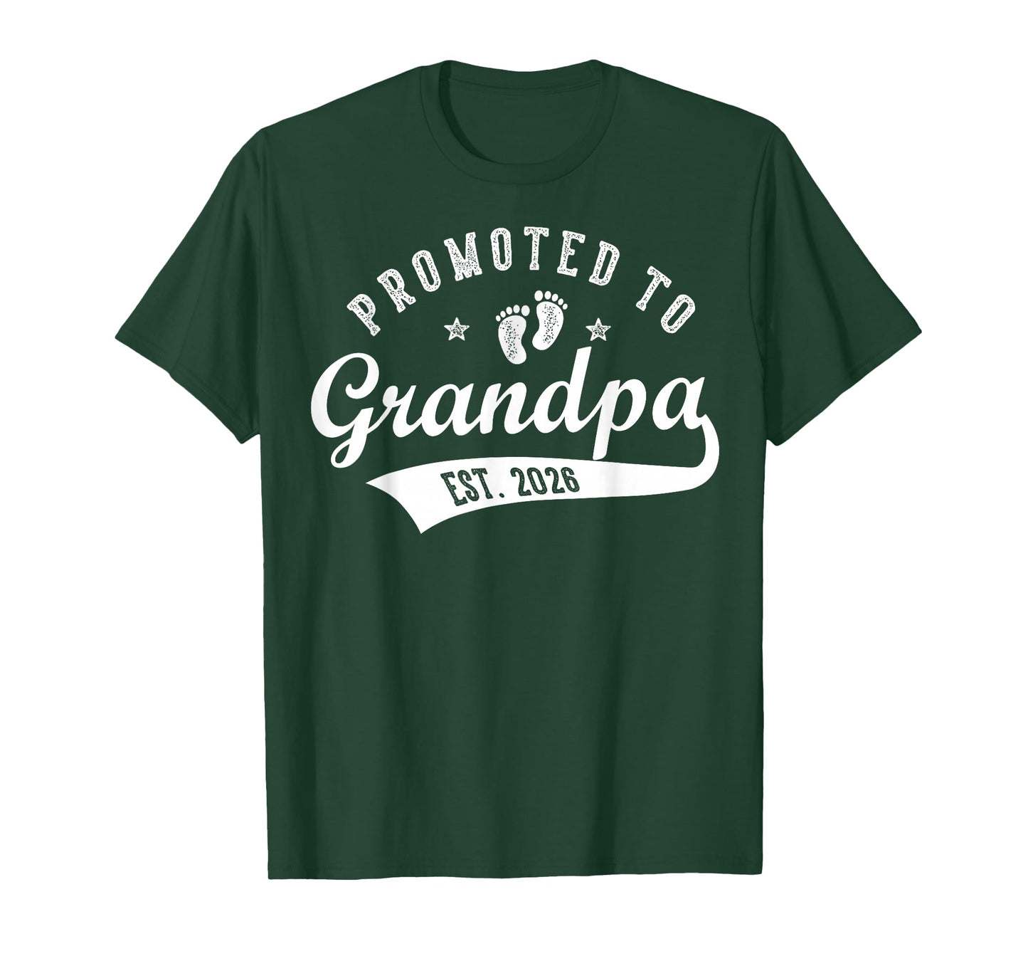 Promoted to Grandpa Est. 2026 Baby Announcement Matching T-Shirt