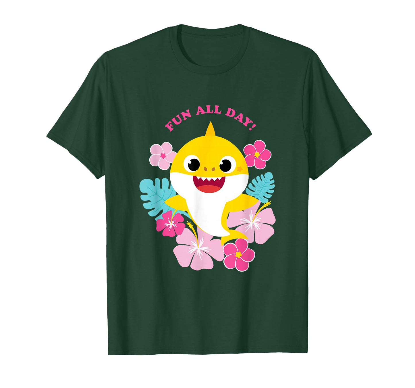 Baby Shark Fun All Day Floral T-Shirt