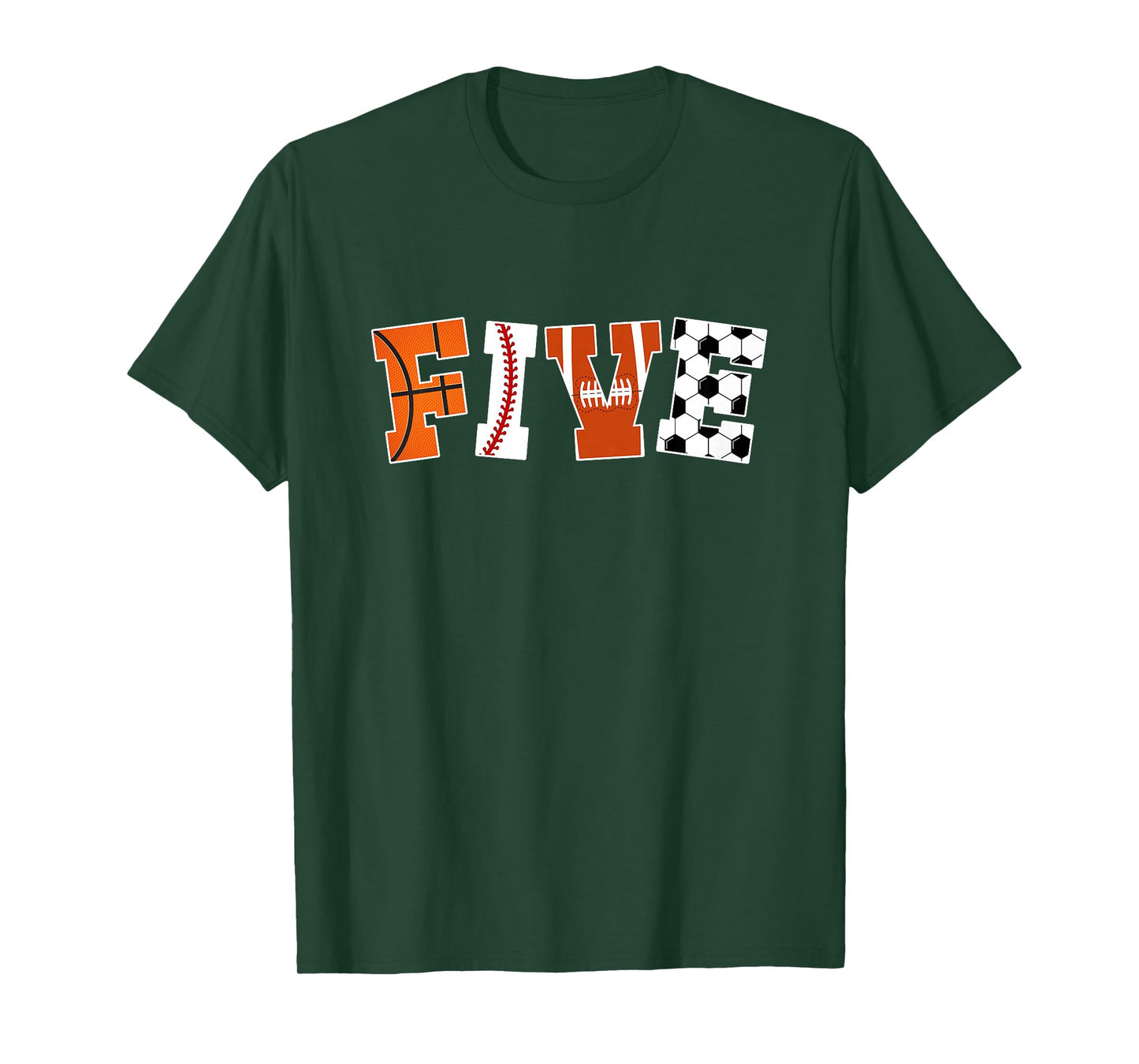 Kids 5th Birthday Sports Birthday Party 5 Year Old Boy T-Shirt