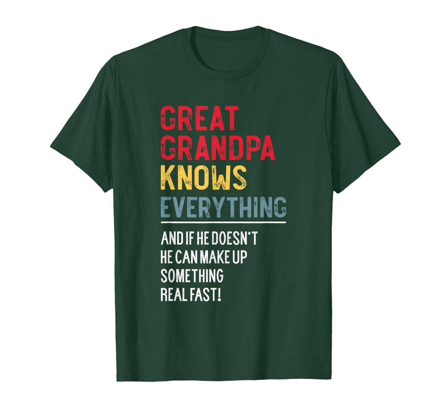 Funny Great Grandpa Knows Everything Father's Day T-Shirt
