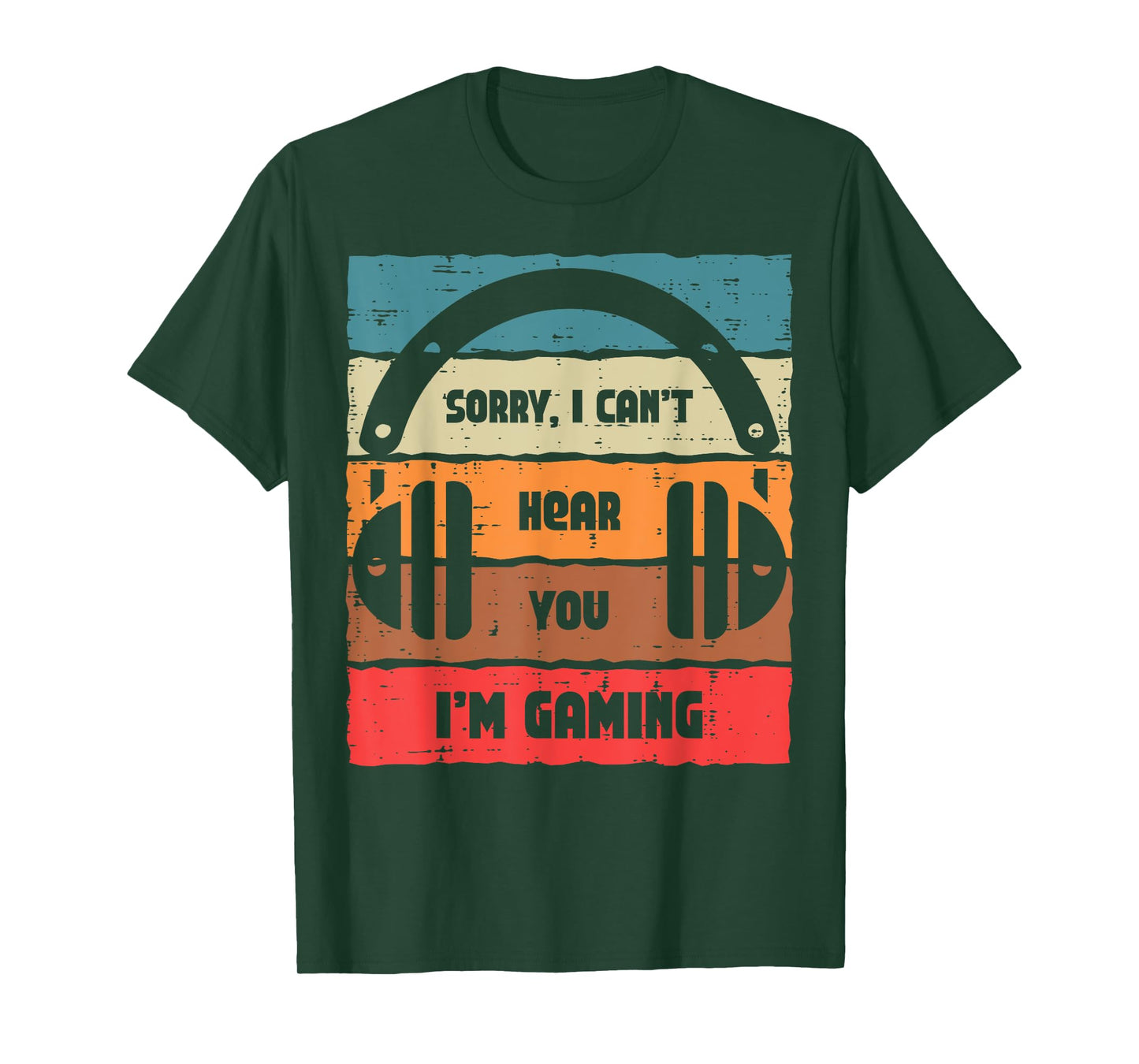Sorry Cant Hear You Im Gaming Retro Video Gamer Men Boys Kid T-Shirt